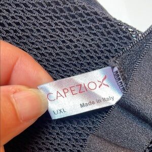 Capezio black fishnet tights girls size l/xl